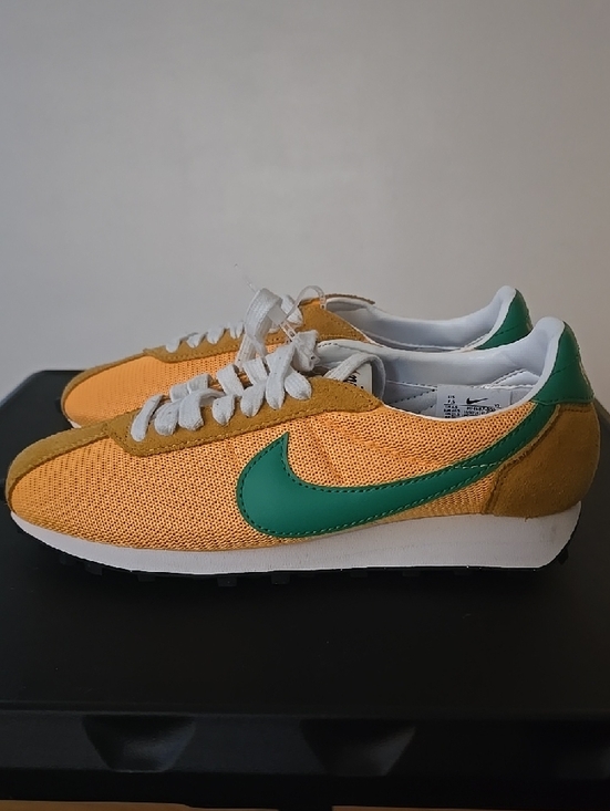 Nike Yellow Mesh Sneakers with Green Swoosh